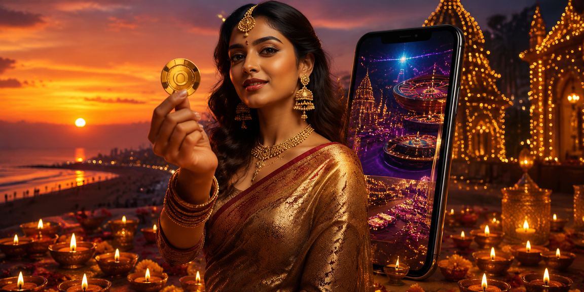 Player enjoying festive slot games on a mobile device in Chennai